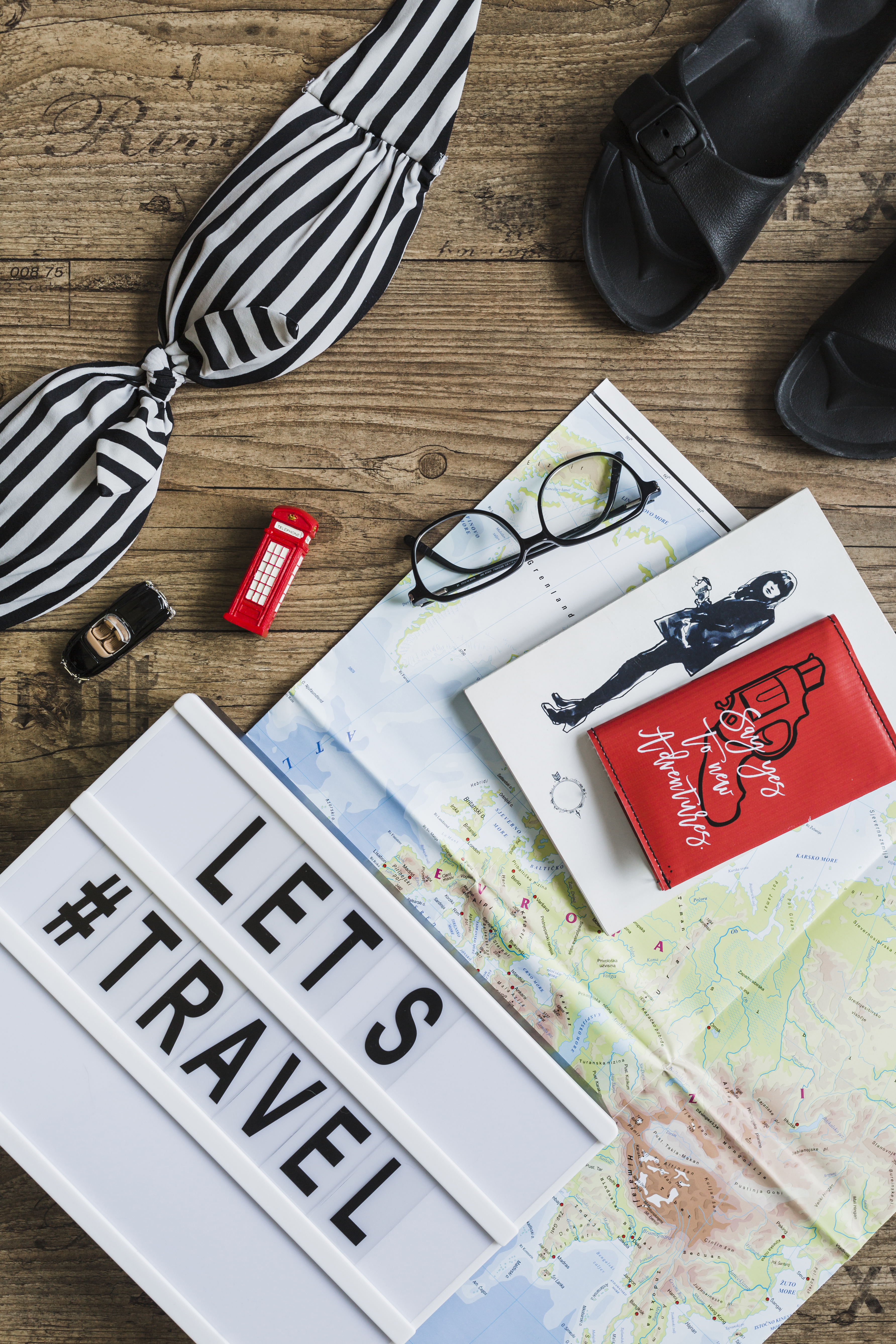 Illustration of a holiday travel plan